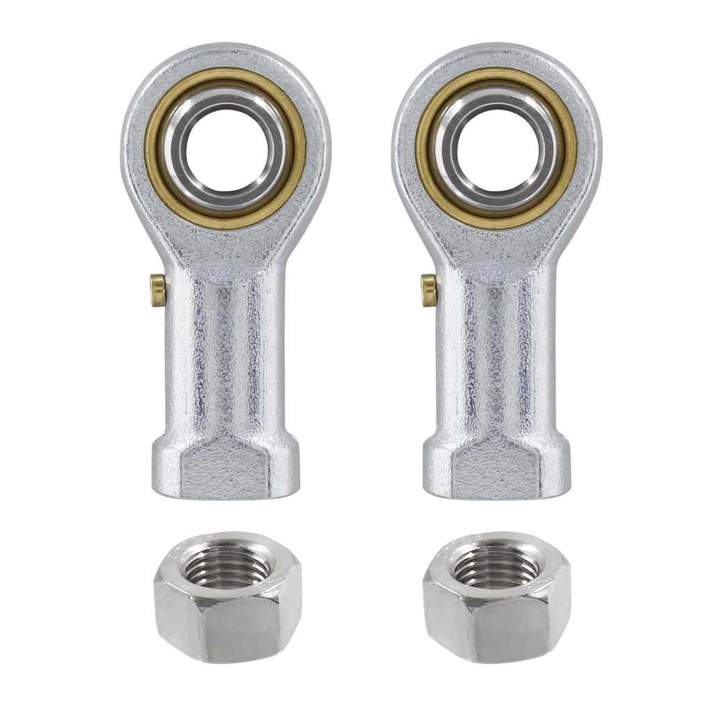 Biaungdo 2 Pcs 304 Stainless Steel PHSB6 Rod End Bearing, 3/8 x 3/8-24 Female Right Hand Heim Joint Rod End Bearing with Jam Nut