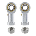Biaungdo 2 Pcs 304 Stainless Steel PHSB6 Rod End Bearing, 3/8 x 3/8-24 Female Right Hand Heim Joint Rod End Bearing with Jam Nut