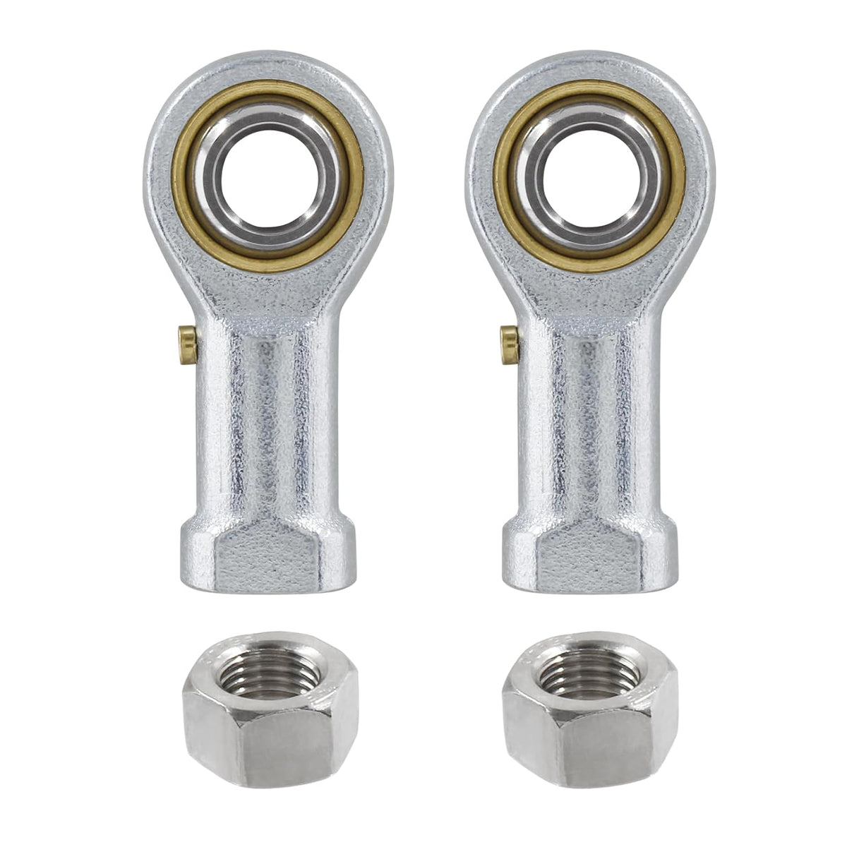 Biaungdo 2 Pcs 304 Stainless Steel PHSB6 Rod End Bearing, 3/8 x 3/8-24 Female Right Hand Heim Joint Rod End Bearing with Jam Nut
