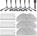 Accessories Kit or ROPVACNIC S1, or Tipdiy G90, or betboyles V75S, or VIPSUN Z1, or PrettyCare C2 Robot Vacuum Replacement Parts, 6 Side Brush, 3 HEPA ilter, 3 Mop Pad