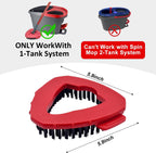 Scrub Brush Mop Replace Head or O cedar EasyWring 1-Tank Spin Mop System Ocedar Mop Scrub Brush Head Hard Bristle Scrub Brush loor Clean to Bathroom, Kitchen, Tub and Tile, NOT it RinseClean 2-Tank