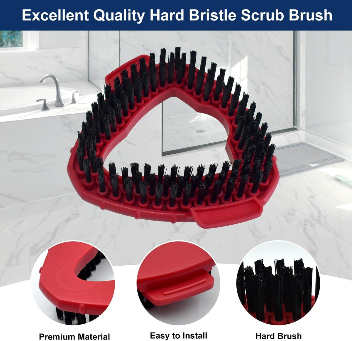 Scrub Brush Mop Replace Head or O cedar EasyWring 1-Tank Spin Mop System Ocedar Mop Scrub Brush Head Hard Bristle Scrub Brush loor Clean to Bathroom, Kitchen, Tub and Tile, NOT it RinseClean 2-Tank