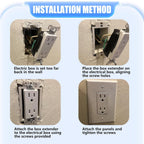 6 Pcs BE1-2 Electrical Outlet Box Extenders, Electrical Box Extender, 1 Gang Power Outlet Box Extender, Electric Box Extenders or Outlets, Single Gang Electric Outlet Box Extension with 12 Screws