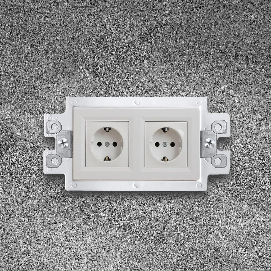 6 Pcs BE1-2 Electrical Outlet Box Extenders, Electrical Box Extender, 1 Gang Power Outlet Box Extender, Electric Box Extenders or Outlets, Single Gang Electric Outlet Box Extension with 12 Screws