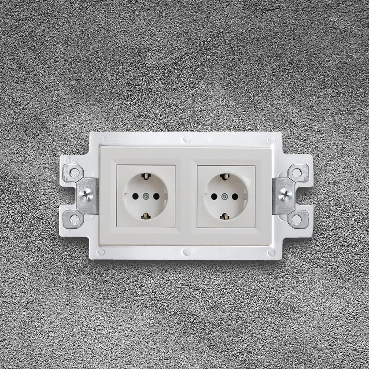 6 Pcs BE1-2 Electrical Outlet Box Extenders, Electrical Box Extender, 1 Gang Power Outlet Box Extender, Electric Box Extenders or Outlets, Single Gang Electric Outlet Box Extension with 12 Screws