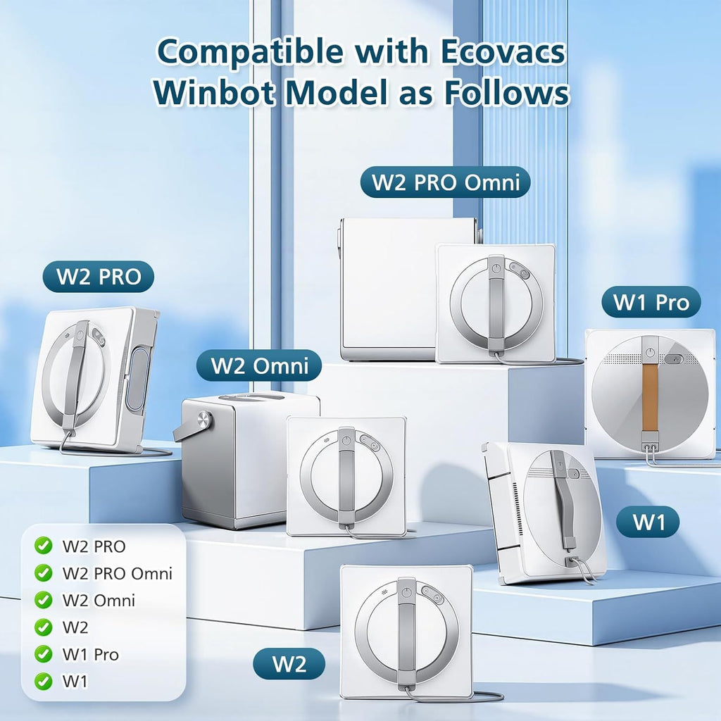 16 Pack Cleaning Rags or ECOVACS Winbot W2 PRO Omni / W2 PRO, W1 Pro / W2 / W1 / W2 Omni Window Cleaning Robot, Washable Microiber Mop Pad Window Cleaning Replacement Accessories Mop Cloth