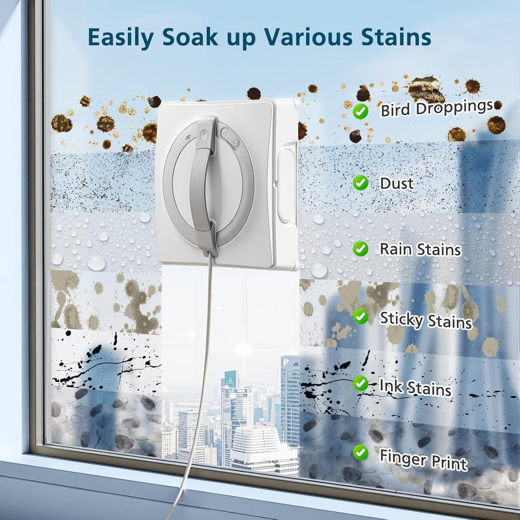 16 Pack Cleaning Rags or ECOVACS Winbot W2 PRO Omni / W2 PRO, W1 Pro / W2 / W1 / W2 Omni Window Cleaning Robot, Washable Microiber Mop Pad Window Cleaning Replacement Accessories Mop Cloth