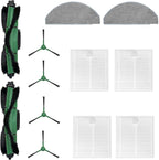 12 Pack Accessories Kit Compatible with iRobot Roomba Essential 100 Series 104 105 Combo Y0140 Y0110 Q011 Q0120 Q0520 Vacuum,1 Roller Brush＆ 4 Side Brushes＆4 ilters & 2 Mopping Pads Replacement Parts