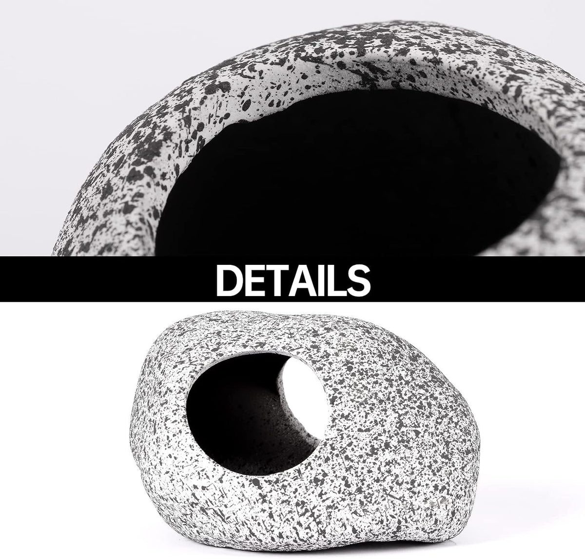 3 Pieces Rock Aquarium Decorations, Stackable Cave Aquarium Decor, Betta Fish Tank Accessories Hideout Hidden Stones Ornaments, Fish Rock House Hideaway Tunnel Fish Cave for Aquarium Shrimp Cichlid