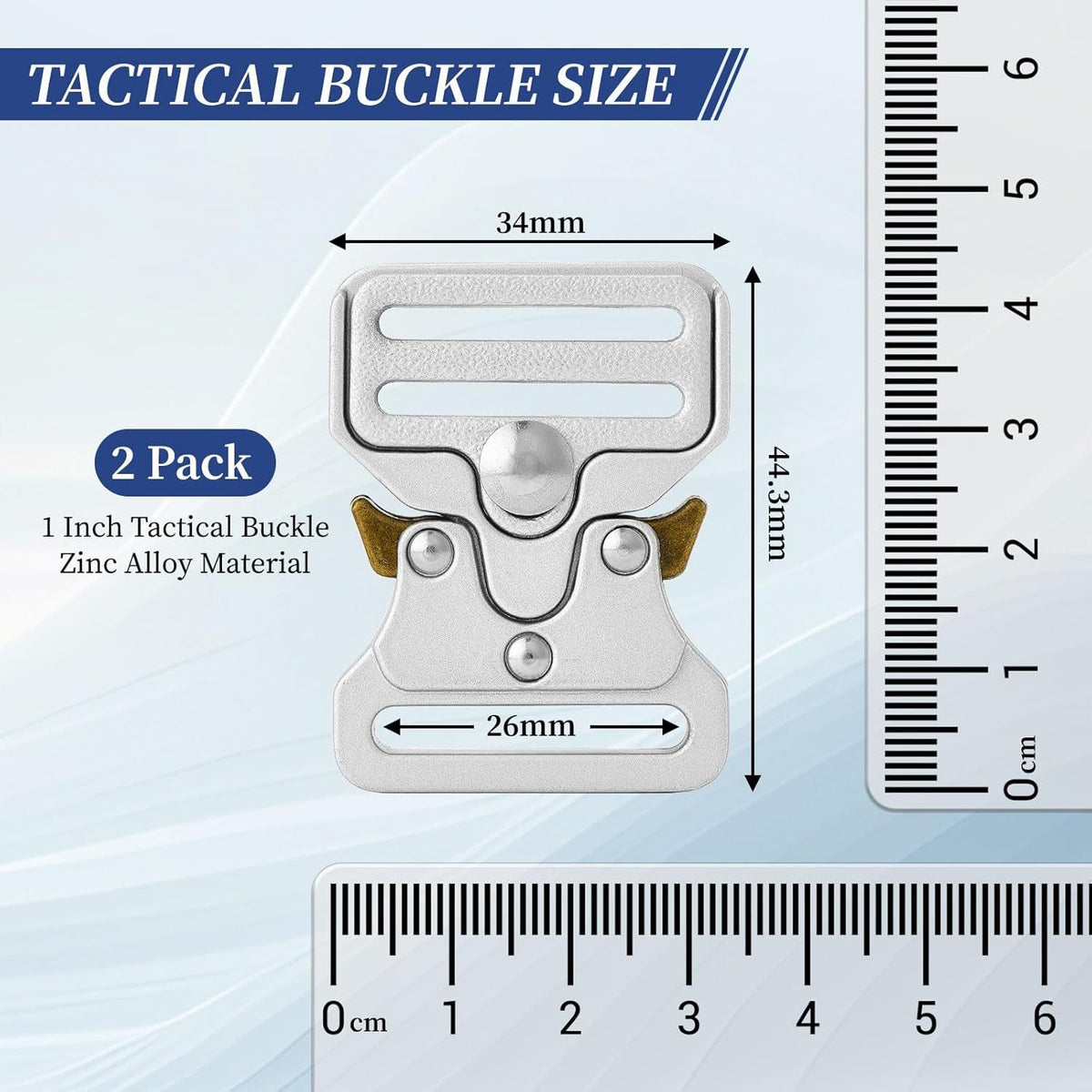 Tactical Buckle Replacement 2 pack,Metal Buckle Clip for Dog Collar, Keychain, Hunting Belt Bags