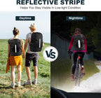 2 Pack Waterproof Rain Cover for Backpack, Reflective Rainproof Protector for Anti-Dust and Anti-Theft,M Size (for 30L-40L Backpack), 2 Pcs Black