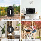 2 Pack Waterproof Rain Cover for Backpack, Reflective Rainproof Protector for Anti-Dust and Anti-Theft,M Size (for 30L-40L Backpack), 2 Pcs Black