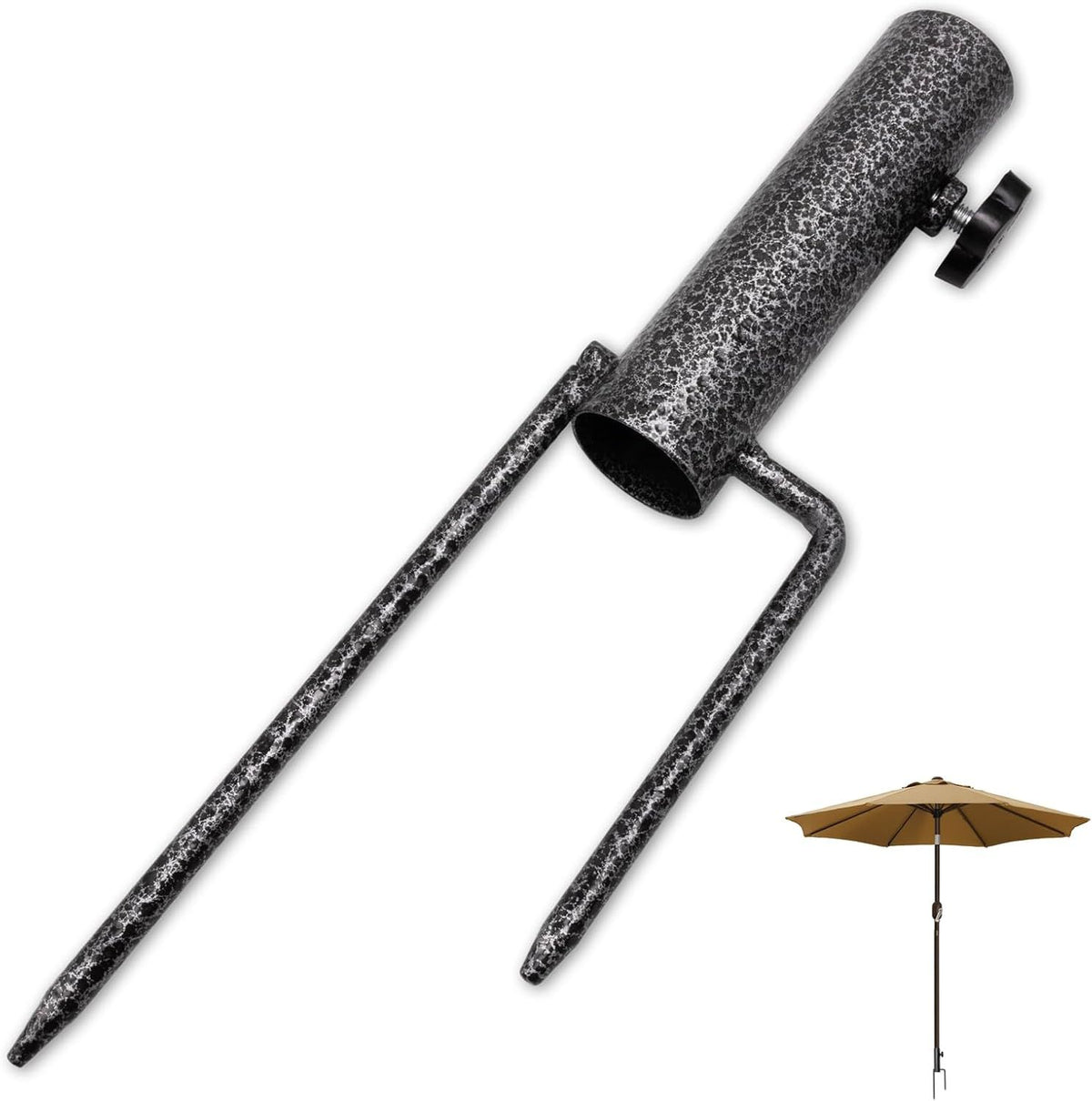 Patio Umbrella Steel Anchor Sand Anchor Beach Umbrella Anchor Grass Auger Spike Patio Sunshade Support Beach Umbrella Steel Stand Base