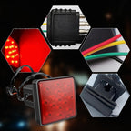 Trailer Brake Light, 15 LED Super Bright Tail Lamp with Anti-vibration Waterproof Housing, Non Flicker Plug and Play Square Bulb, Universal Exterior Lighting Accessory for Towing Truck (Red)