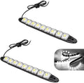 2 PCS LED Car Daytime Running Strip Lights, Super Bright Bendable DRL Strip Kit, IP67 Waterproof High Power Fog Lamp, Exterior Lighting Accessory for Most Trucks SUVs Cars (White)