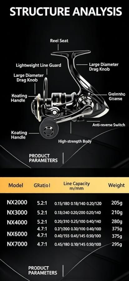 All Metal Spinning Fishing Reel - Ultra Smooth 5.2:1 Gear Ratio Saltwater Freshwater - Corrosion Resistant CNC Machined Fish Reel for Surfcasting Kayak - 1000 Size Black
