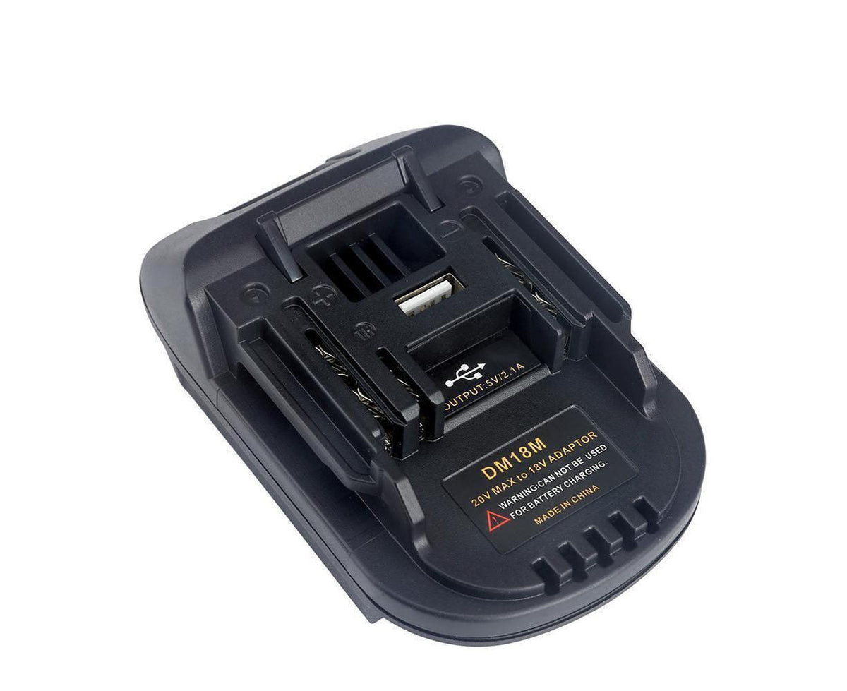 20V to 18V Lithium Battery Adapter Converter with USB Port for  MAKITA