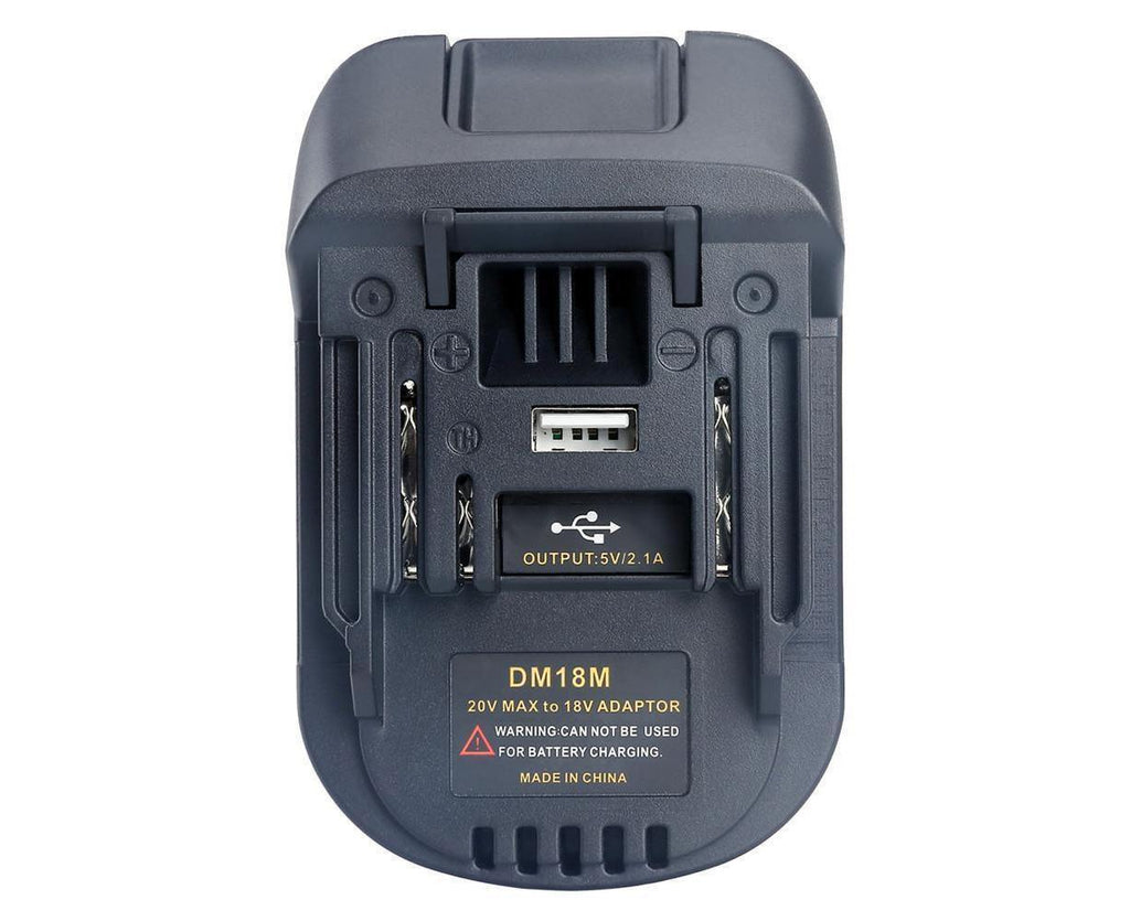 20V to 18V Lithium Battery Adapter Converter with USB Port for  MAKITA