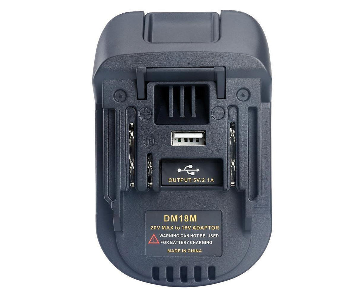20V to 18V Lithium Battery Adapter Converter with USB Port for  MAKITA