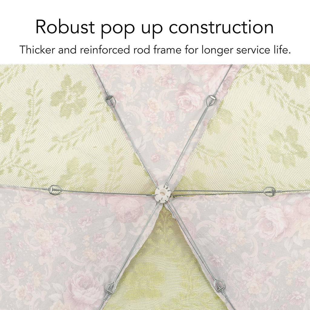 Mesh Food Cover Foldable Pop Up Food Cover Net Floral Print Food Tent for Home Outdoor Picnic Purple