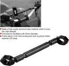 1Pcs Motorcycle Balance Bar Motorcycle Handlebar Big Car Modified Aluminum Alloy Motorcycle Balance Handlebar Cross Bar Motorcycle Accessories (Black)