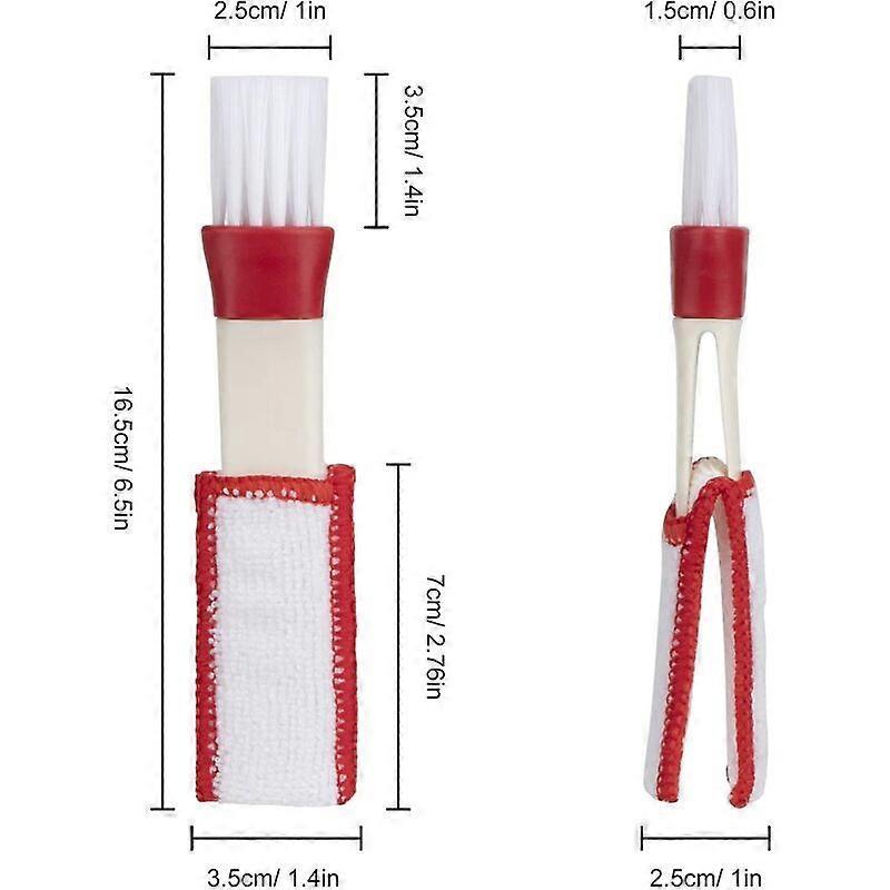 Car Vent Cleaning Brush Microfiber Cleaners for Window Louver Air Conditioner Roller Shutters 2 Pieces
