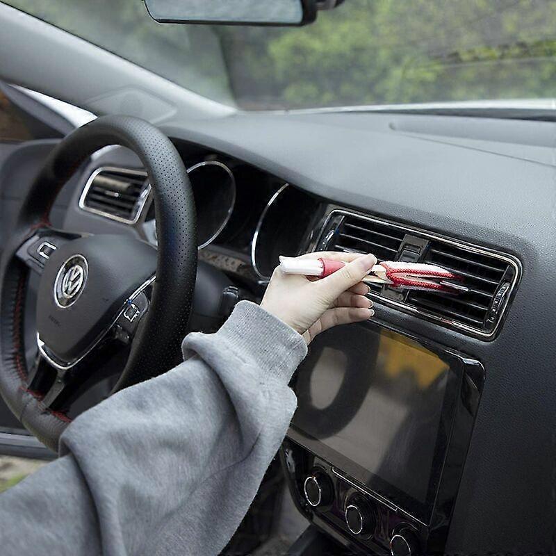 Car Vent Cleaning Brush Microfiber Cleaners for Window Louver Air Conditioner Roller Shutters 2 Pieces