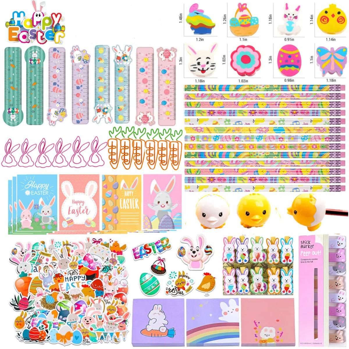 146pcs Happy Easter Gift Set - Fun Holiday Gift  for Girls and Boys, Perfect for Egg Hunt & Party Gift