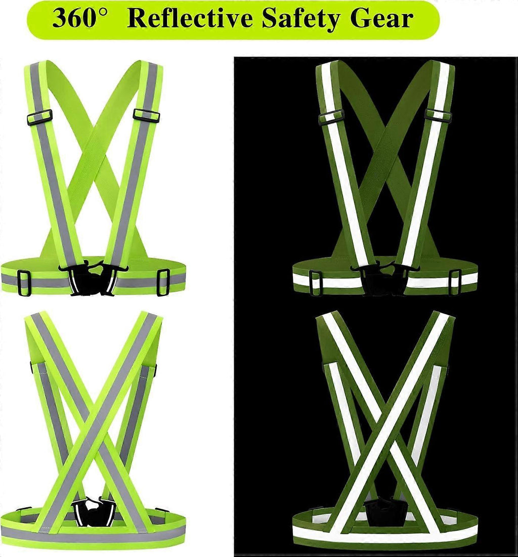 10 Pack Reflective Vests, Adjustable High Visibility security Gear for Men, Women & Babies