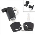 Motorcycle Helmet Lock - Universal Black B-Type with Key