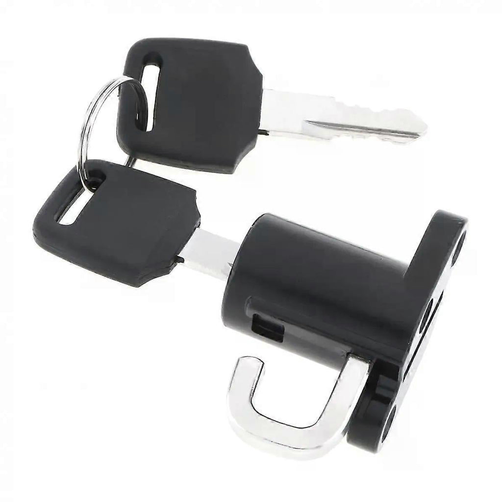 Motorcycle Helmet Lock - Universal Black B-Type with Key
