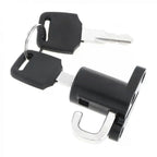 Motorcycle Helmet Lock - Universal Black B-Type with Key