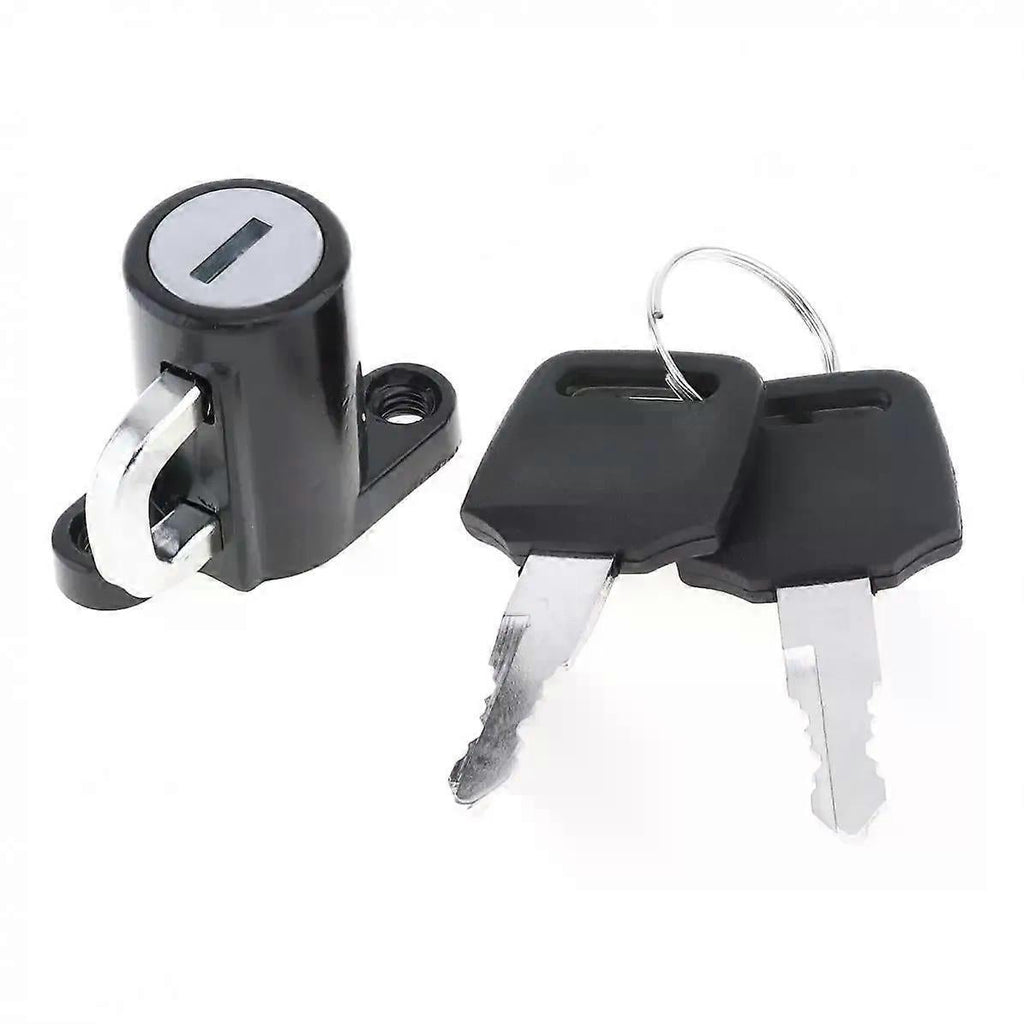 Motorcycle Helmet Lock - Universal Black B-Type with Key