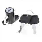 Motorcycle Helmet Lock - Universal Black B-Type with Key