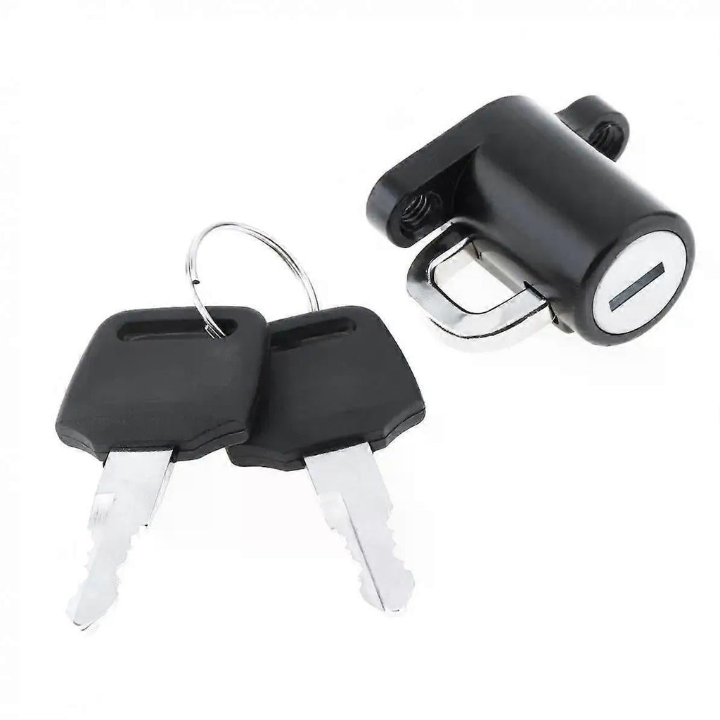 Motorcycle Helmet Lock - Universal Black B-Type with Key