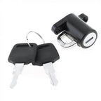 Motorcycle Helmet Lock - Universal Black B-Type with Key