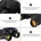 60x60 Compact Binoculars for Outdoor Activities High Power Binocular