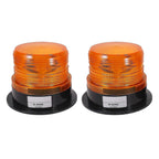 Amber LED Beacon Strobe Lights 2PCS, 12V/24V Emergency Warning Lamp for Truck