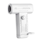 2-in-1 Electric Air Duster 130000 RPM Mini Blower with LED Light for Camping Home Car White