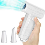 2-in-1 Electric Air Duster 130000 RPM Mini Blower with LED Light for Camping Home Car Black