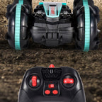 2.4Ghz Remote Control Gesture Sensor Toy Car Boat Truck 4WD Waterproof RC Amphibious Vehicle-Blue