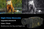 Night Vision Monocular Binoculars 4K IR Digital Telescope for Adult Hunting Camping-Multicolor