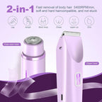 2-in-1 Electric Women's Shaver for Private Care, Bikini Trimmer, Painless & Wet/Dry, Rechargeable - Pink