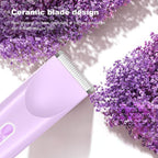 2-in-1 Electric Women's Shaver for Private Care, Bikini Trimmer, Painless & Wet/Dry, Rechargeable - Pink