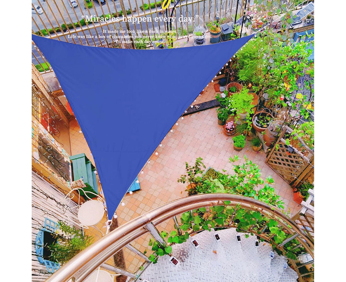 Shade Sail Waterproof Heavy Duty Triangle - Royal Blue