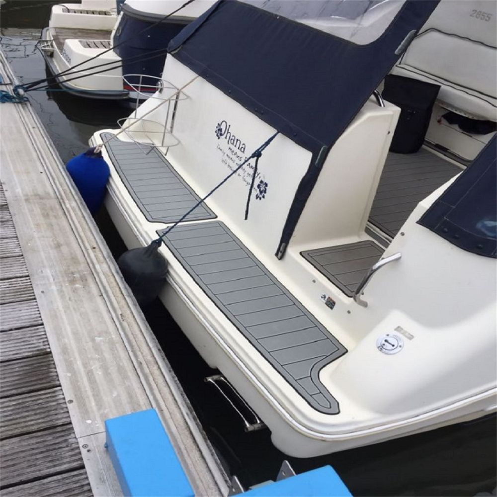 1999 Bayliner 2855 Swim Platform Cockpit Boat EVA Foam Faux Teak Deck Floor Pad Mat SeaDek MarineMat Gatorstep Style Self Adhesive
