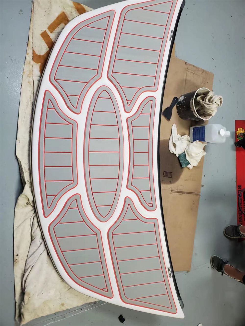 2006 Nautique SV211 Swim Platform Cockpit Pad Boat EVA Foam Teak Deck Floor Mat SeaDek MarineMat Style Self Adhesive