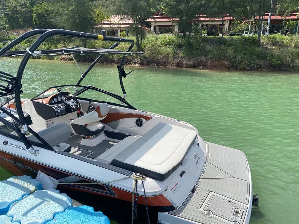 2016 Regal 1900 ES Swim Platform Cockpit Pad Boat EVA Foam Faux Teak Deck Floor Mat Seadek MarineMat Gatorstep Style Self Adhesive