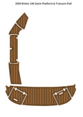 2009 Rinker 246 Swim Platform Step Pad Boat EVA Foam Faux Teak Deck Floor Mat SeaDek MarineMat Gatorstep Style Self Adhesive