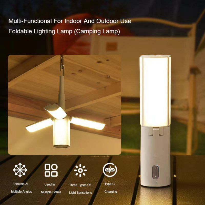 3600mAh-Multifunctional Foldable Camping Light, Rechargeable Tent Lantern, Portable Outdoor Emergency Light